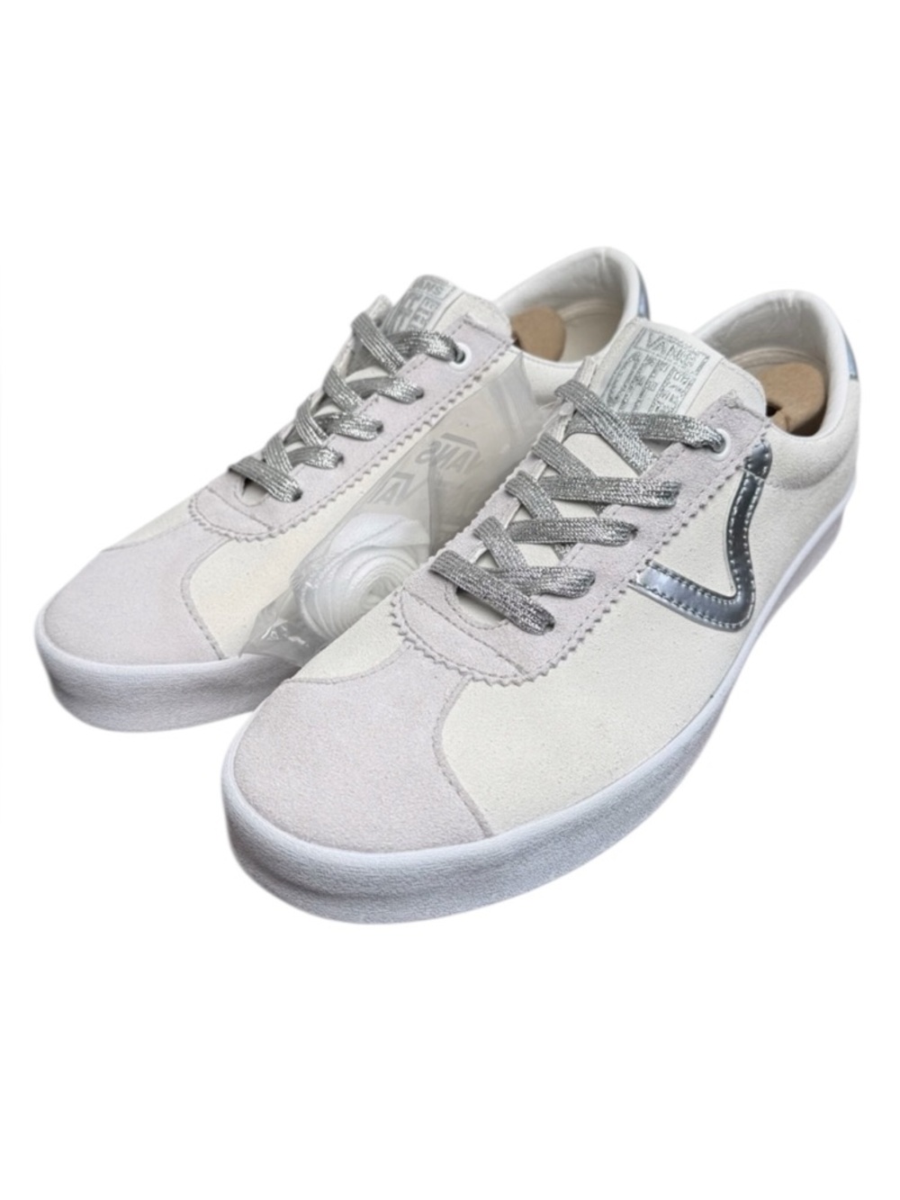 Vans Sport Low High Shine Sneakers Gray Blanc De Blanc Colorway Size W 11/M 9.5